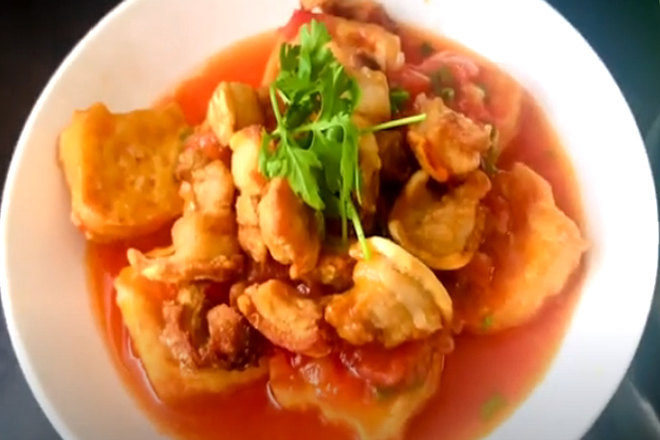 Đậu sốt tóp mỡ