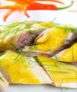 Gà trống hấp