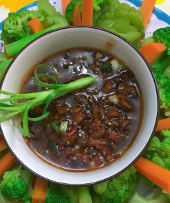 Củ quả luộc chấm kho quẹt