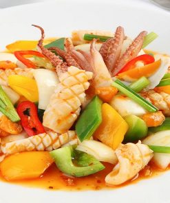 Mực xào hành tây