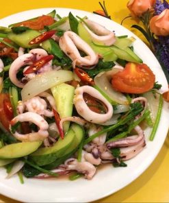Mực xào cần tỏi